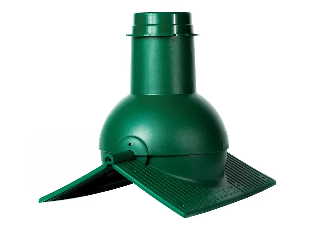 Коньковый элемент Krovent Pipe-Cone, зелёный (RAL 6005)