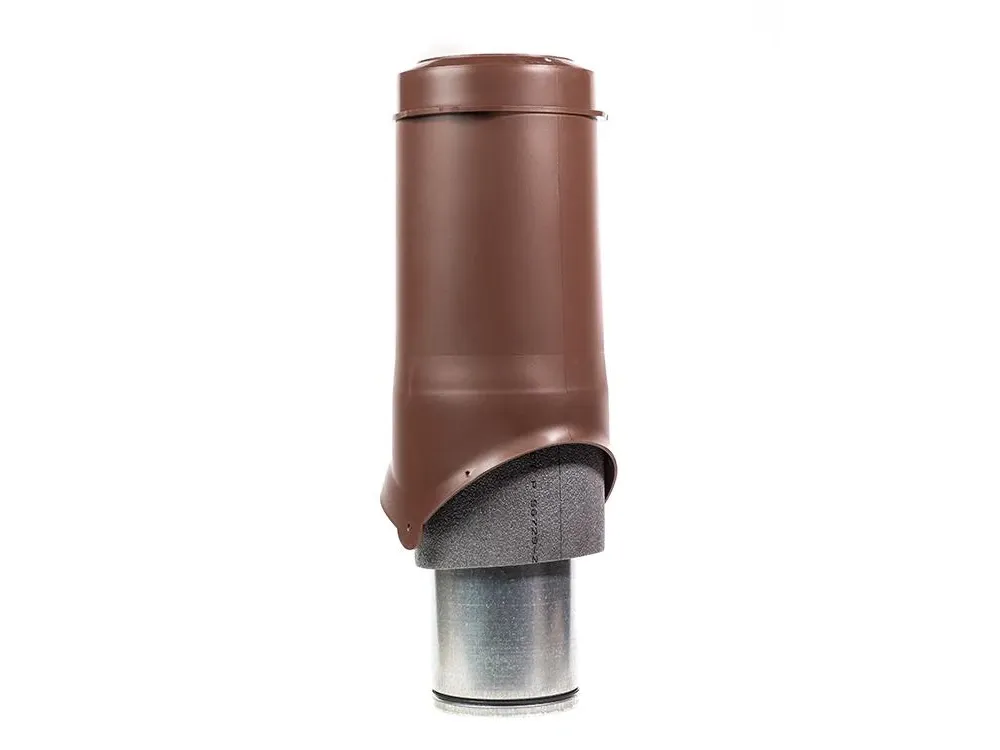 Выход вентиляции изолированный Krovent Pipe-VT 150is/500 (150/206/500), коричневый