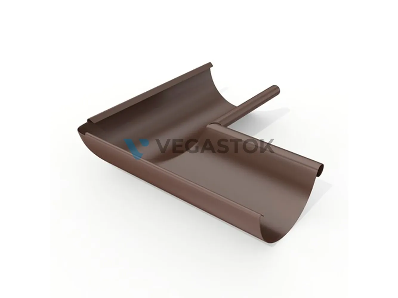 VEGAStyle 125/90 — Угол желоба внутренний 90°, цвет коричневый