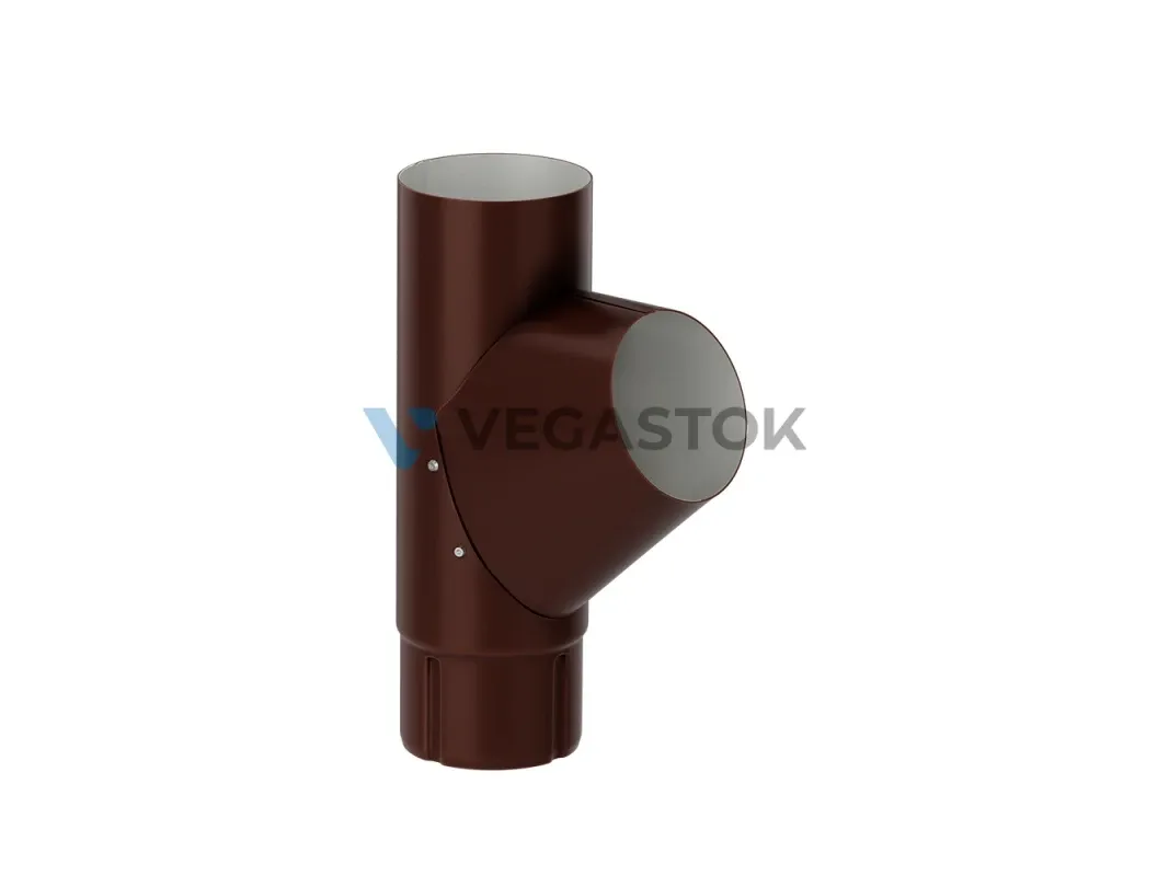 VEGAStyle 125/90 — Тройник трубы, цвет коричневый