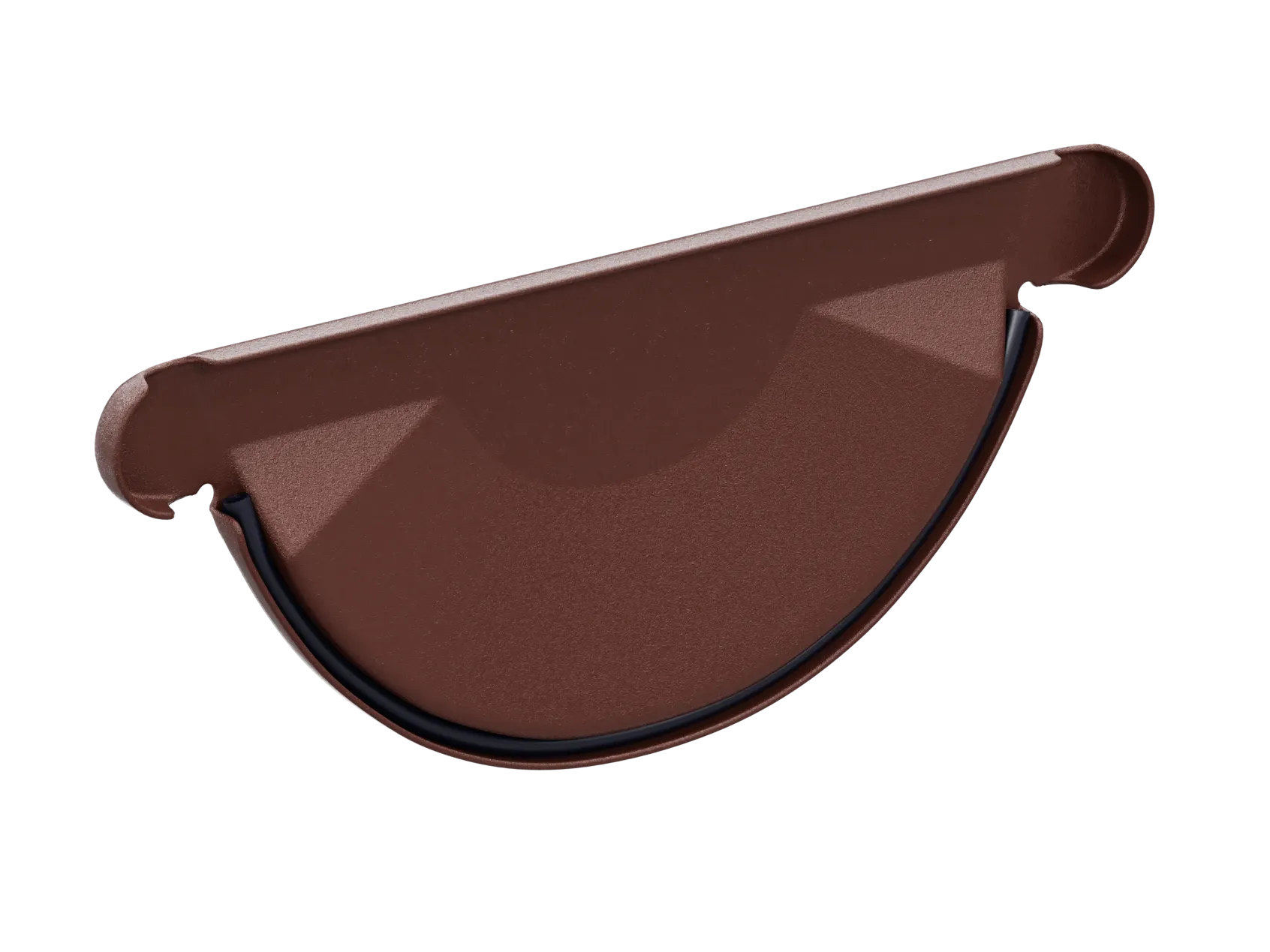 VEGAStyle 125/90 — Заглушка желоба полукруглого, цвет коричневый
