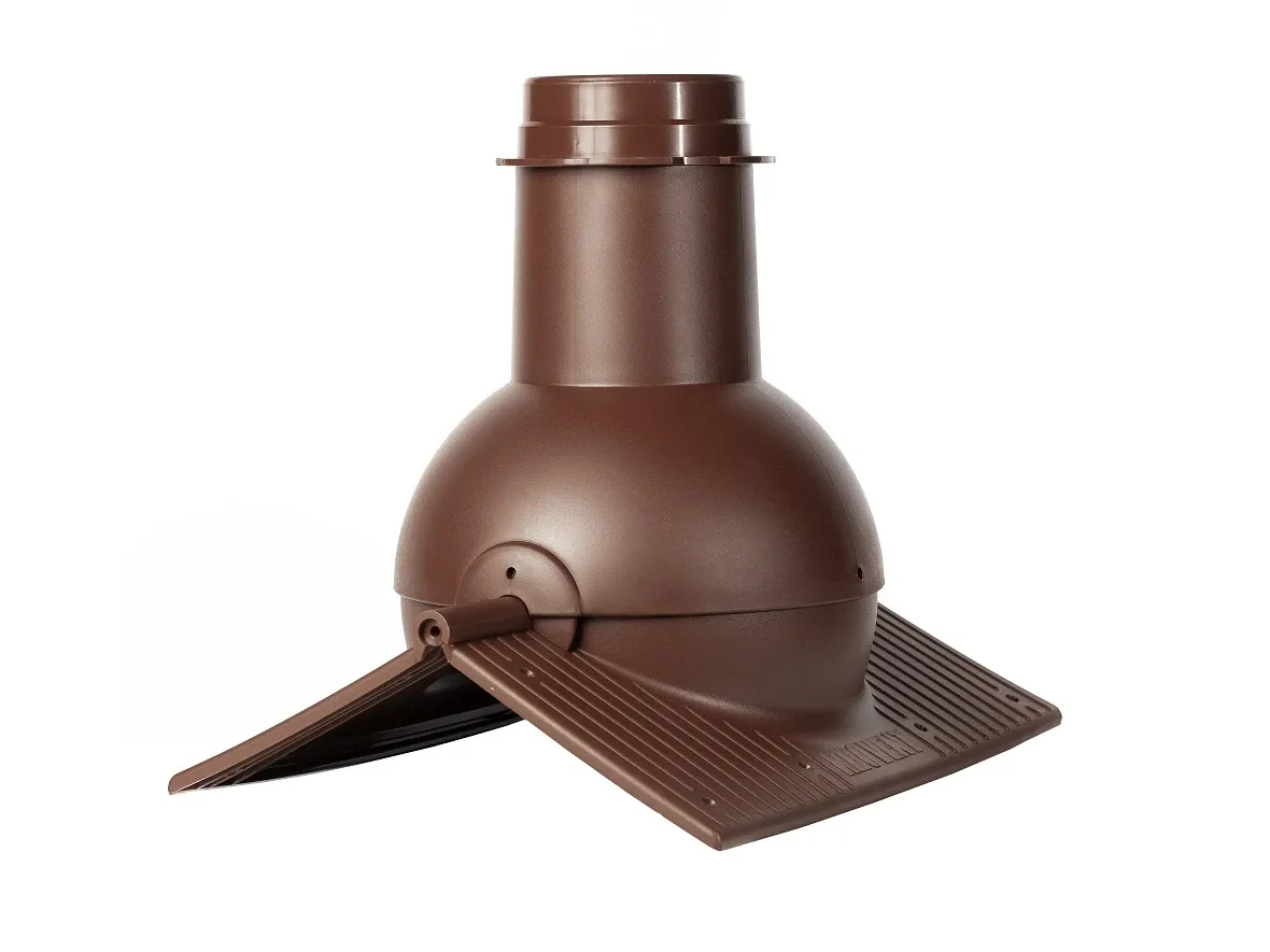 Коньковый элемент Krovent Pipe-Cone, коричневый (RAL 8017)