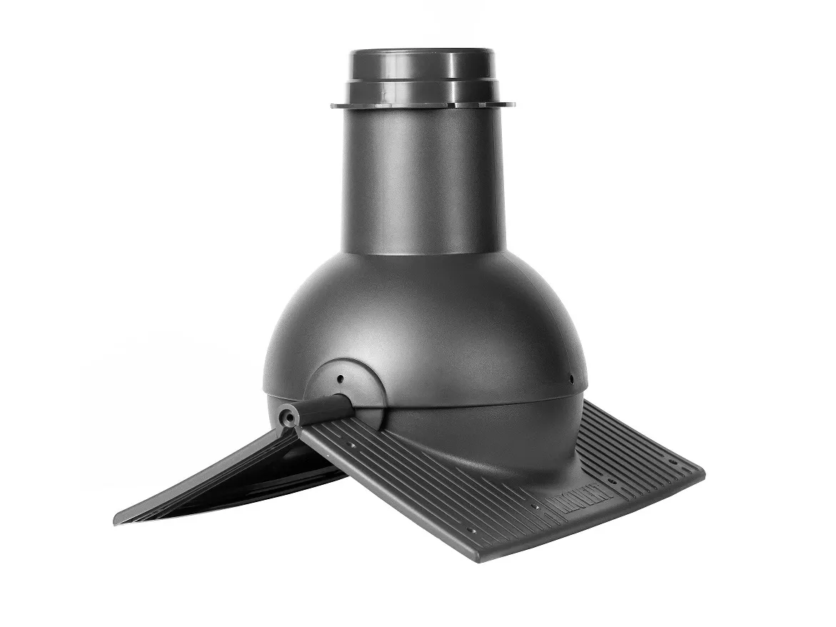 Коньковый элемент Krovent Pipe-Cone, серый (RAL 7024)