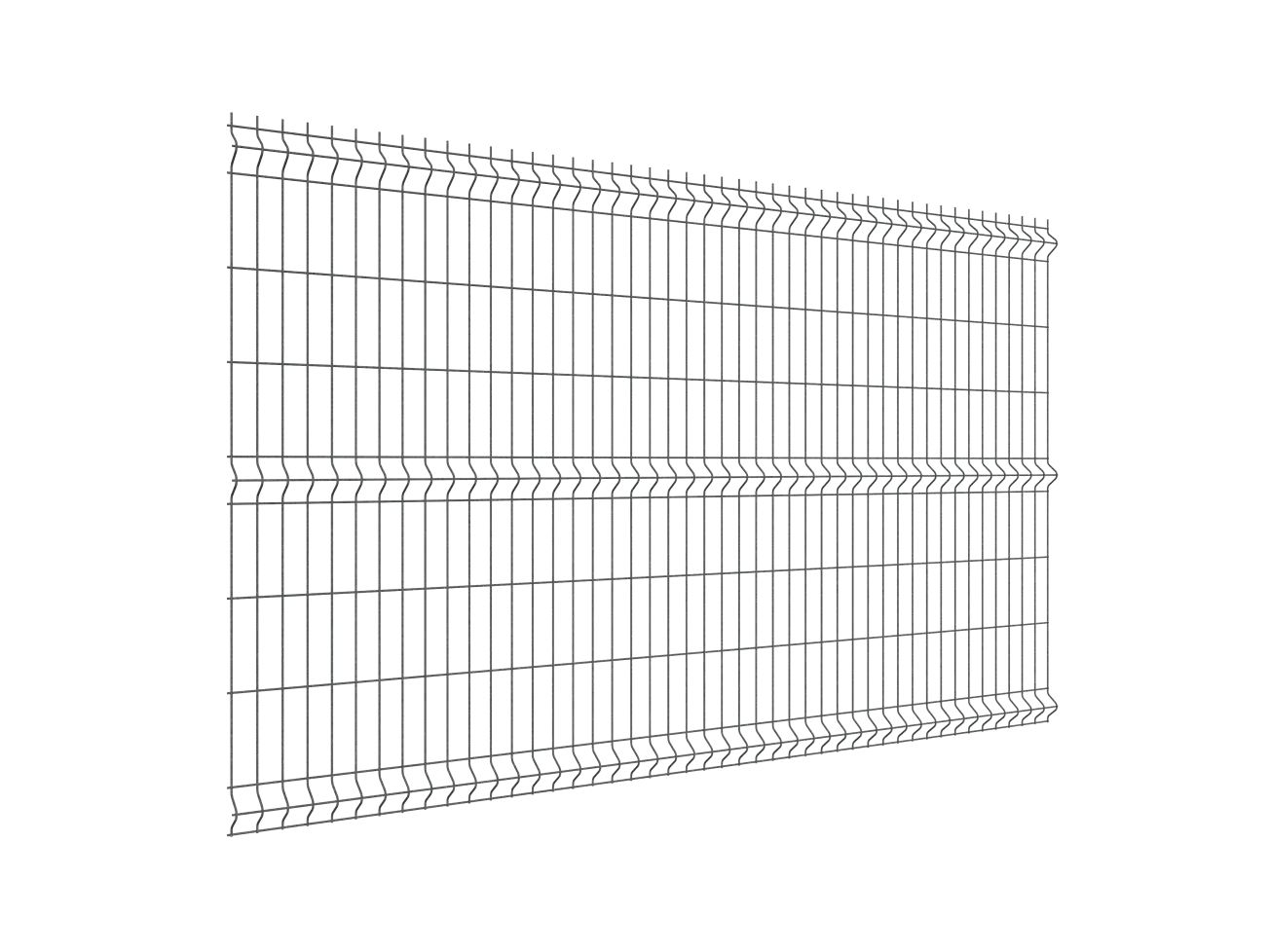 3D-панель сварная оцинкованная (Gitter), 1530х2500 мм, пруток ~3 мм, без окраски (цинк)