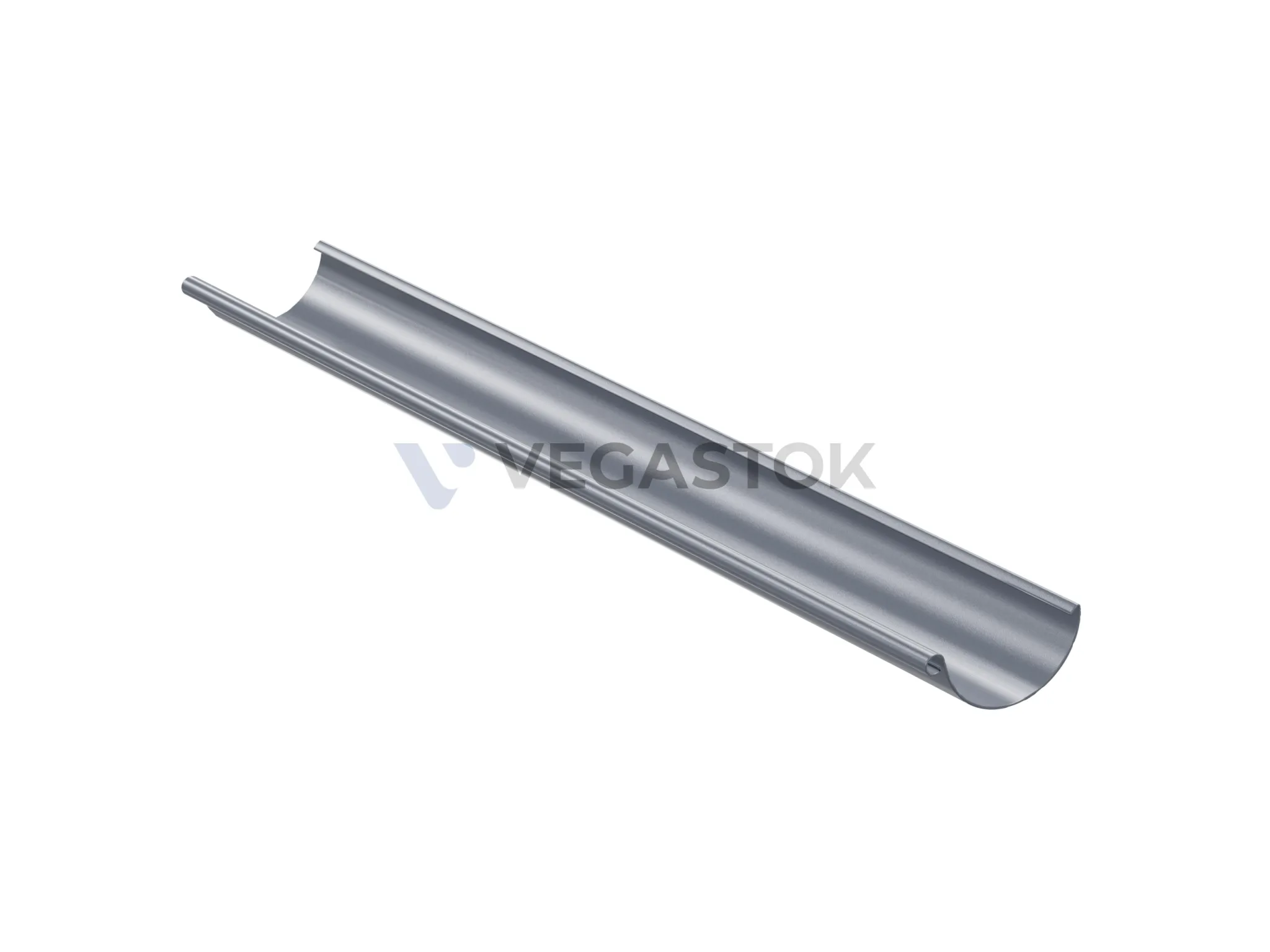 VEGALux 125/90 — Желоб полукруглый, цвет Серый (RAL 7024)