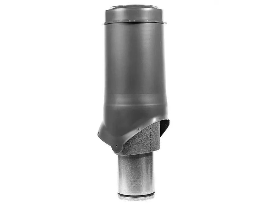 Выход вентиляции изолированный Krovent Pipe-VT 125is/500, серый