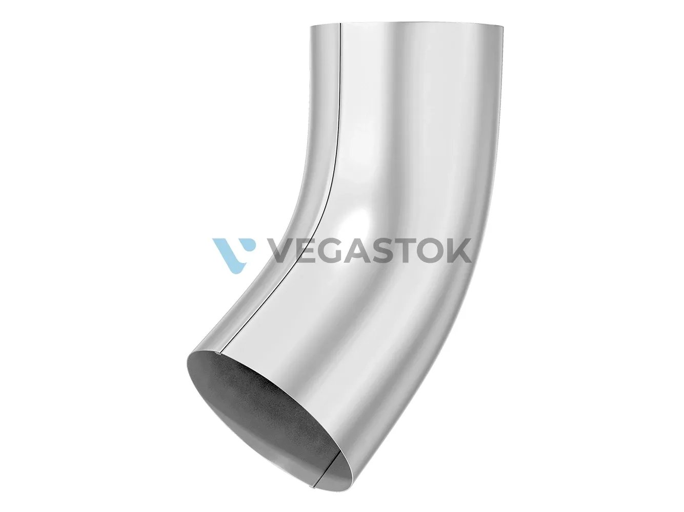 VEGAStyle 125/90 — Колено трубы 55°, цвет оцинковка