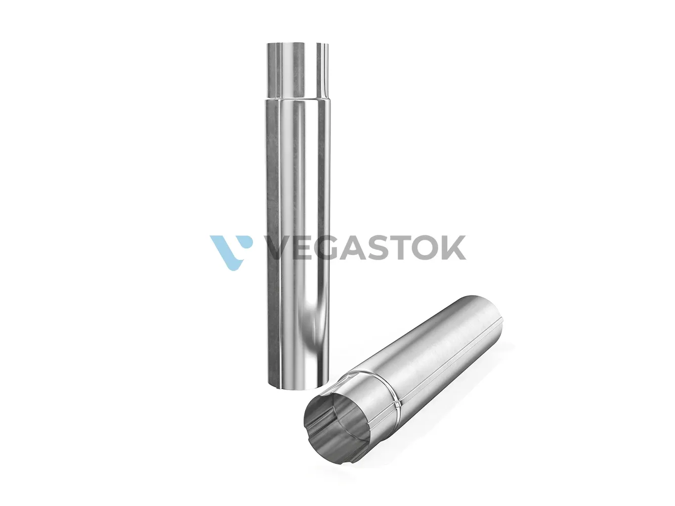 VEGAStyle 125/90 — Труба круглая, цвет оцинковка