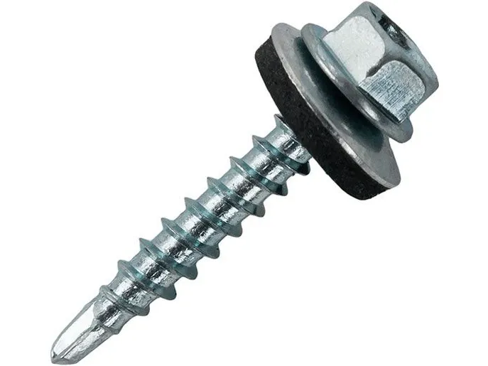 Саморез кровельный металл-дерево с шайбой EPDM, оцинкованный
